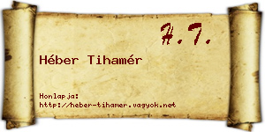 Héber Tihamér névjegykártya